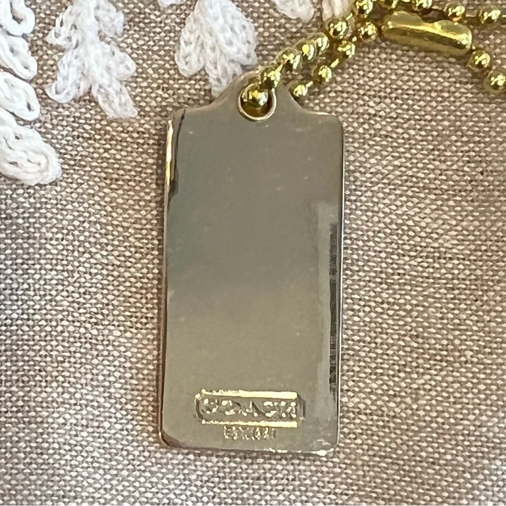 Coach 1941 Horse and Carriage Metallic Gold Bag Charm - Picture 5 of 9